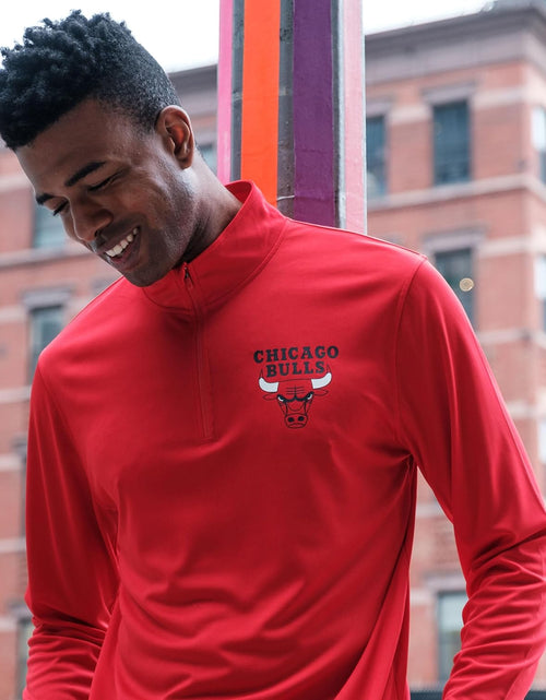 Load image into Gallery viewer, NBA Men'S Quarter Zip Long Sleeve Pullover T-Shirt
