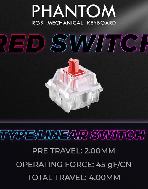 Load image into Gallery viewer, Phantom 87 Key RGB Mechanical Gaming Keyboard | Outemu Red Switch | 16.8M Color LED Lighting | 18 Pre-Set | Low Latency | N-Key Rollover | Software Customizable Keys | Wired USB Connection
