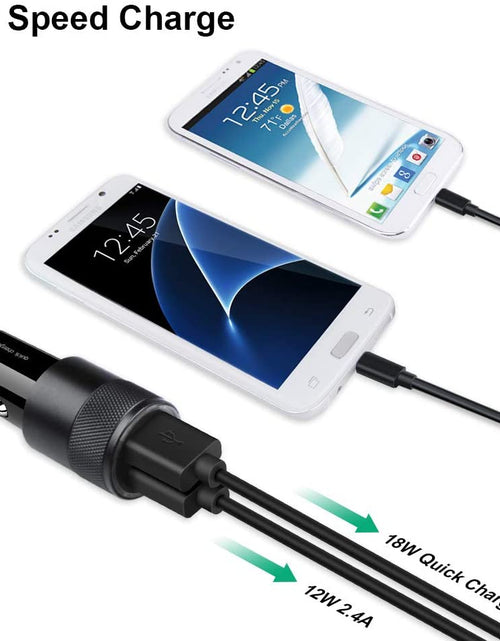 Load image into Gallery viewer, Fast Car Charger, Quick Charging 5.4A/30W Phone USB Adapter Rapid Plug 2 Port Cigarette Lighter Auto Charger Flush Compatible Samsung, Tablet, Iphone, Ipad, LG, Automobile
