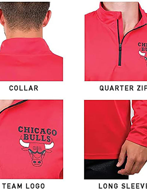 Load image into Gallery viewer, NBA Men'S Quarter Zip Long Sleeve Pullover T-Shirt
