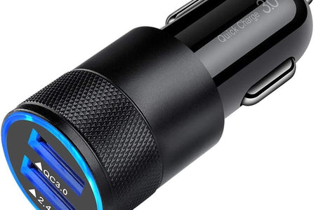 Fast Car Charger, Quick Charging 5.4A/30W Phone USB Adapter Rapid Plug 2 Port Cigarette Lighter Auto Charger Flush Compatible Samsung, Tablet, Iphone, Ipad, LG, Automobile
