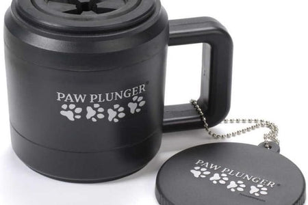 Paw Plunger – the Muddy Paw Cleaner for Dogs – Saves Carpet, Furniture, Bedding and Cars from Dirty Paw Prints – Use This Dog Paw Cleaner after Walks – Soft Bristles, Convenient Cup Handle