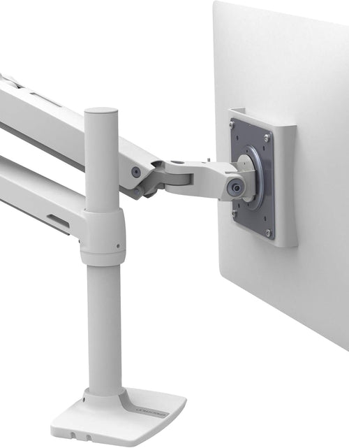 Load image into Gallery viewer, – LX Monitor Arm, Single Monitor Desk Mount – Fits Flat Curved Ultrawide Computer Monitors up to 34 Inches, 7 to 25 Lbs, VESA 75X75Mm or 100X100Mm – Tall Pole, White

